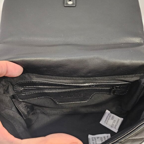 Gilda Paris Black Soft Quilted Studded Messenger Bag/Crossbody NWT - Picture 7 of 13